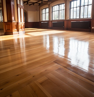 Recently sanded wooden floor in London