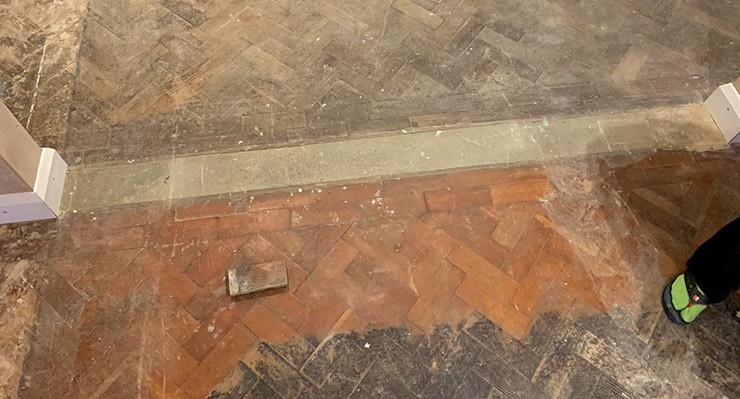 Wood Floor Repair before