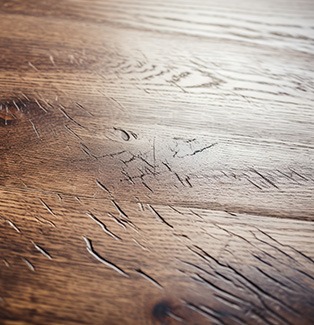 Small scratches on a wooden floor